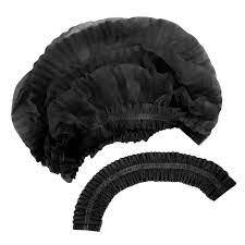 Touca Descartável Sanfonada com Elástico Preta C/ 50- SPK