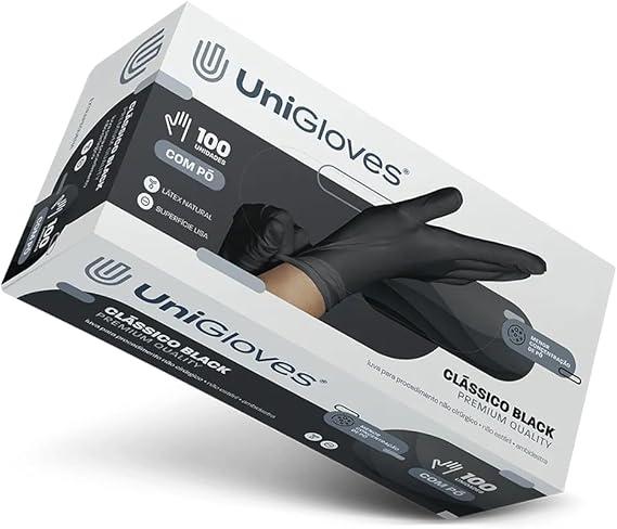 Luva Latex Classico Black Tamanho EP - UNIGLOVES