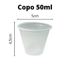 Copo Descartável Branco 50ml Emb c/ 100