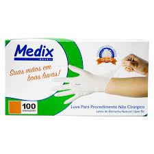 Luva Látex S/ PÓ M - Medix