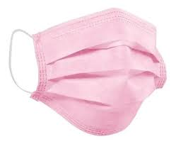 Máscara Tripla Descartável c/ Elástico Rosa - Bestfabril
