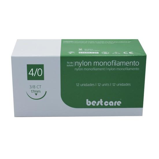 Fio de Sutura Nylon Azul  1-2 4.0 - Best Care