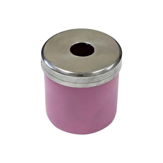 Porta Algodão Alumínio Limpo Sem Mola Rosa Pink - Lysanda