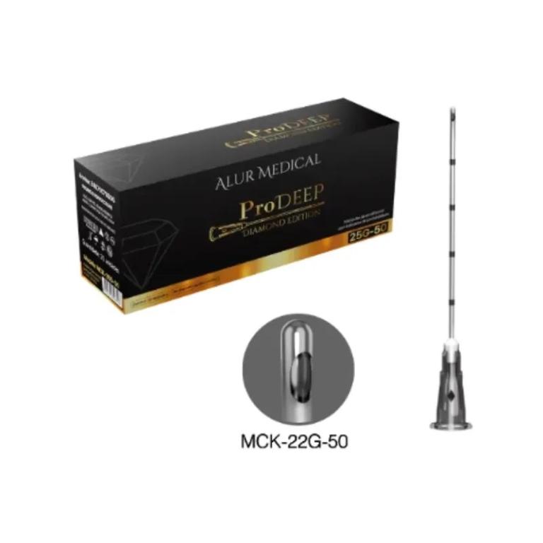 Microcânula Metálica Semi-Flexível Pro Deep 22G 50mm - Alur Medical
