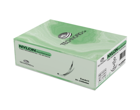 Fio Sutura Agulhado Nylon 3-0 1/2circ. - Technofio