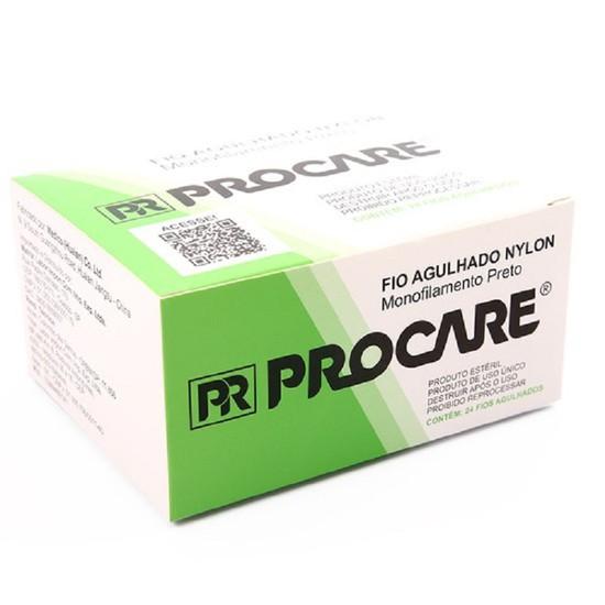 Fio de Sutura de Nylon Preto 3-0 - Procare