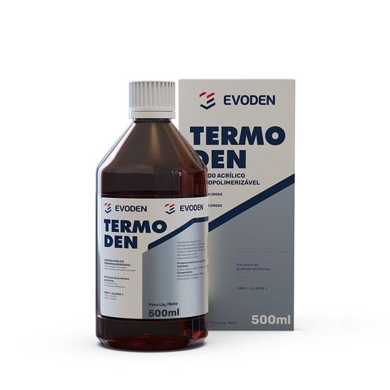 Resina Acrílica Termopolimerizável Termoden Líquido com Crosslink 500ml - Evoden