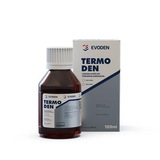 Resina Acrílica Termopolimerizável Termoden Líquido com Crosslink 120ml - Evoden