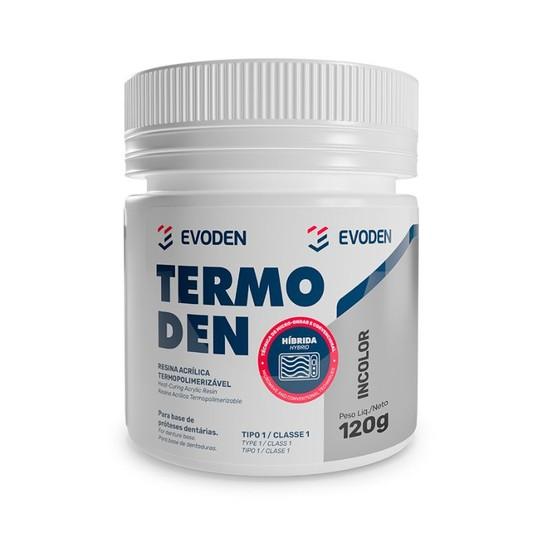 Resina Acrilica Termopolimerizavel Termoden Incolor em po 120 gramas - Evoden