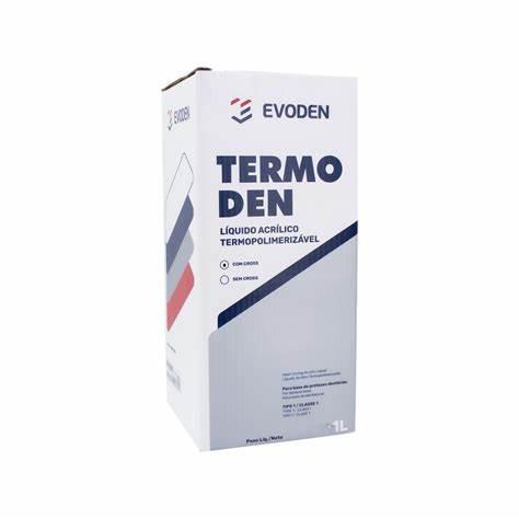 Resina Acrílica Termopolimerizável Termoden Líquido com Crosslink 1L - Evoden