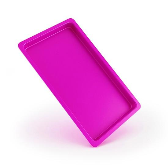 Bandeja Plástica Média Colorida Autoclavável 22x12x1,5 Rosa - Maquira