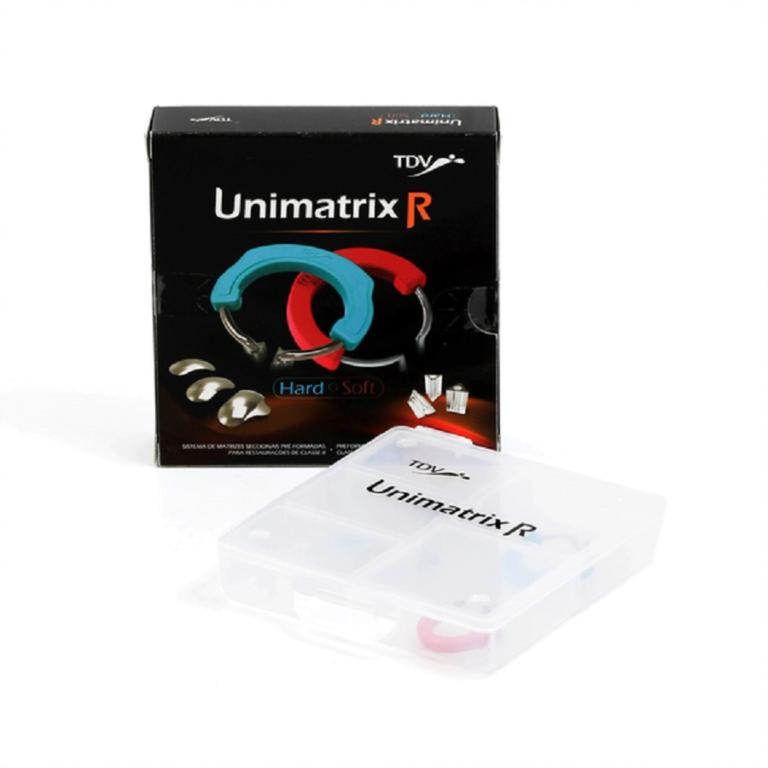 Kit Matriz Unimatrix R (50 matrizes sortidas, 2 grampos e 8 protetores de silicone triangulares) - TDV
