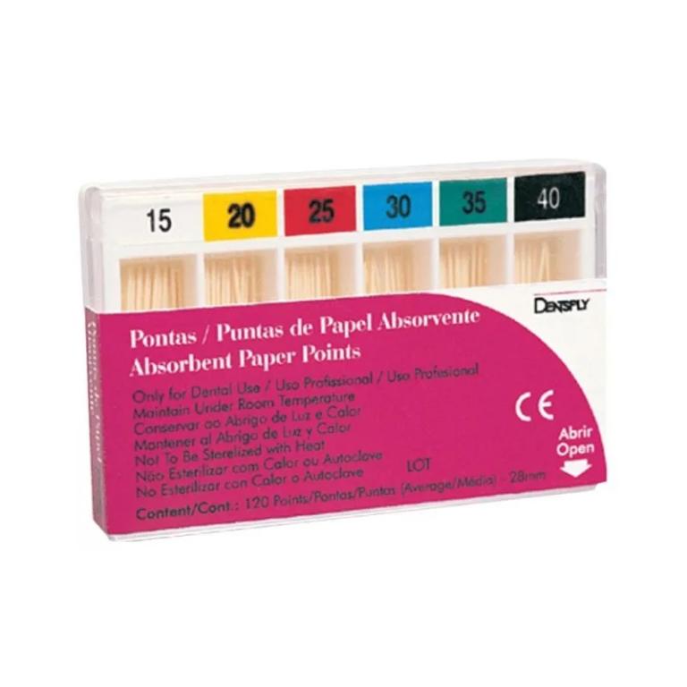 Ponta de Papel Absorvente Maillefer 28mm 50 - Dentsply