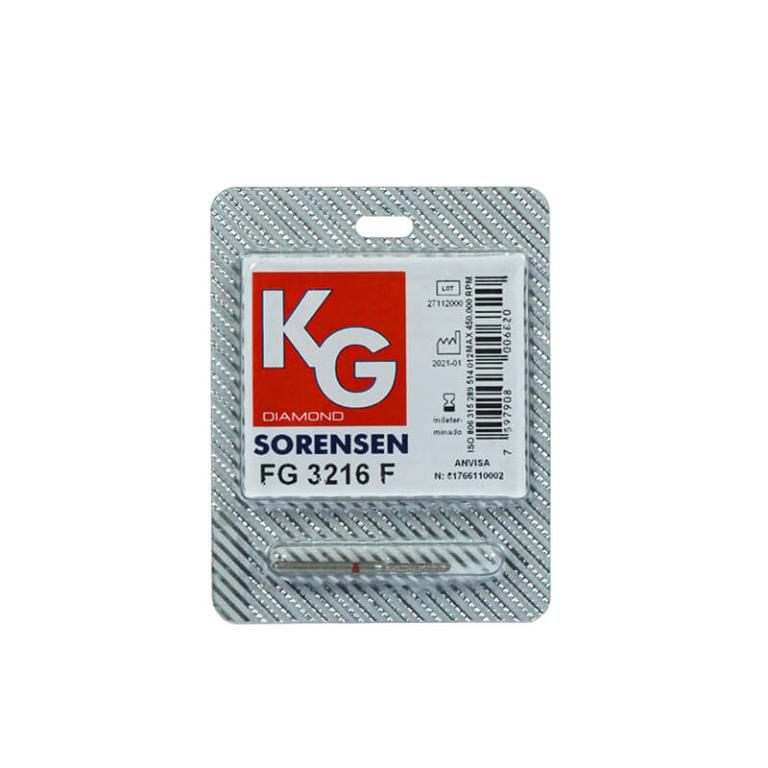 Ponta Diamantada Cilíndrica Extremidade Ogival FG 3216 Alta Rotaçâo - KG Sorensen