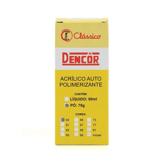 Resina Acrílica Dencôr em Pó Cor 62 - Clássico