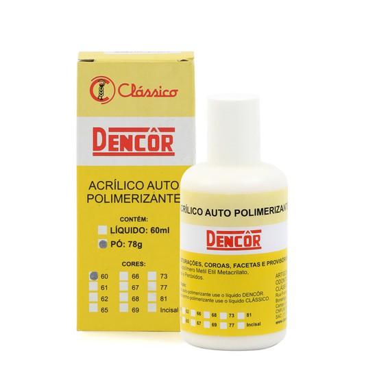 Resina Acrílica Dencôr em Pó Cor 62 - Clássico