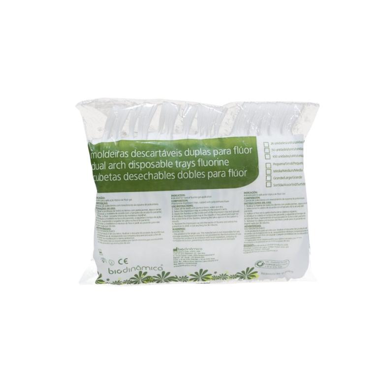 Moldeira Dupla para Flúor Descartável Mista - Biodinâmica