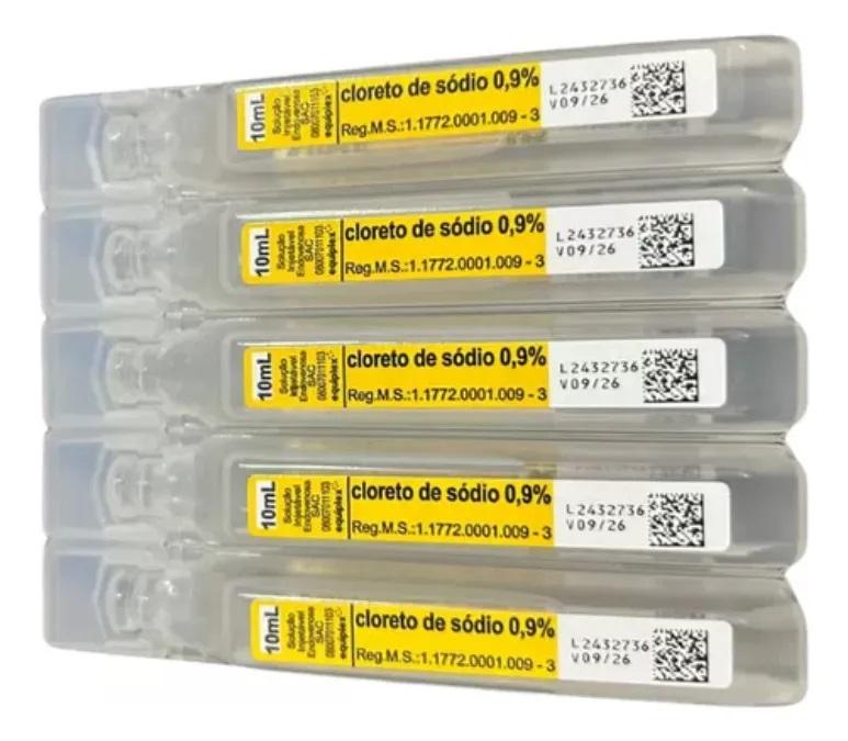 Soro fisiologico cloreto de sodio 0,9% esteril ampola 10ml - USO INTRAVENOSO