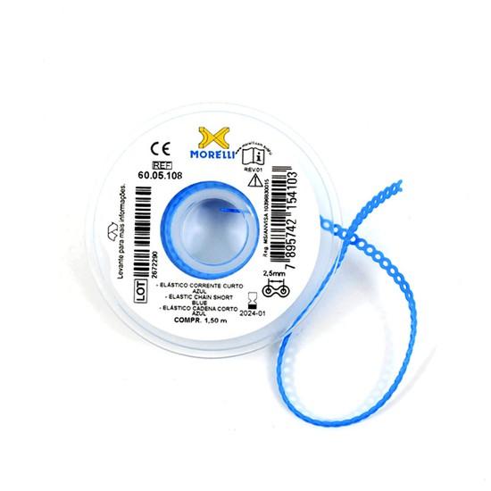 60.05.108 Elastico corrente curto azul com 1,5 m