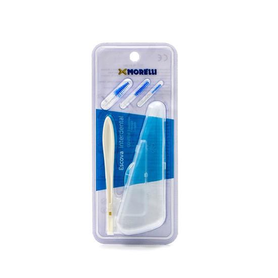 Escova Interdental Cílindrica Cônica  cor Azul - Morelli
