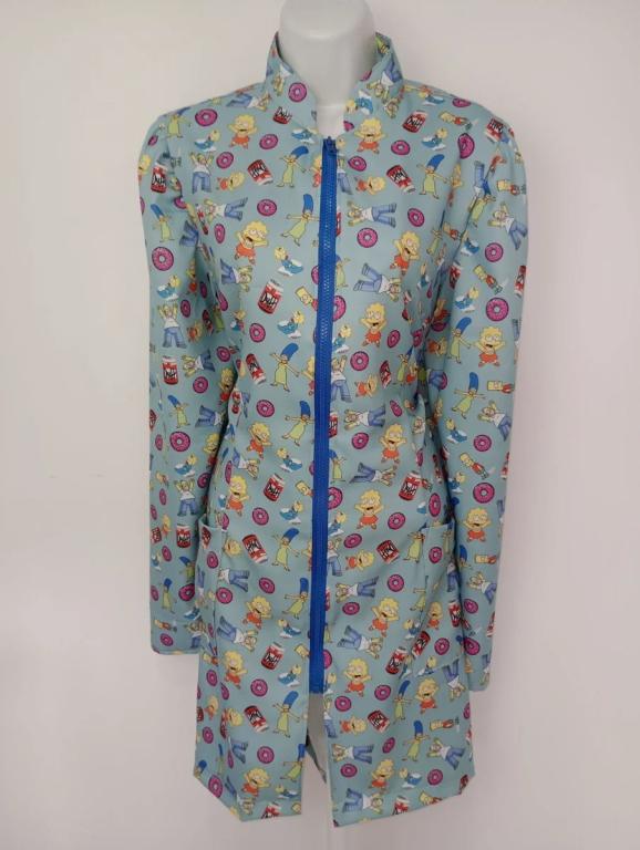 Jaleco Estampado Com Ziper Gola de Padre Tamanho M - IMAGINARIUM