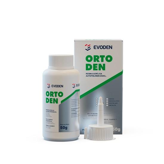 Resina Acrílica Autopolimerizável Ortoden Pó Vermelho 50g - Evoden