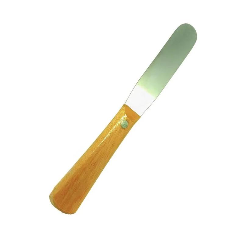 Espátula Para Gesso Inox Com Cabo De Madeira  - Orto Central