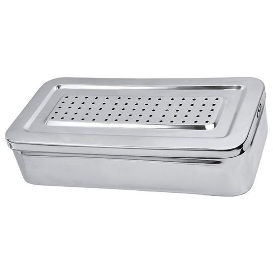 Estojo para Esterilização Inox Perfurado Autoclavável 32x16x8cm - Golgran