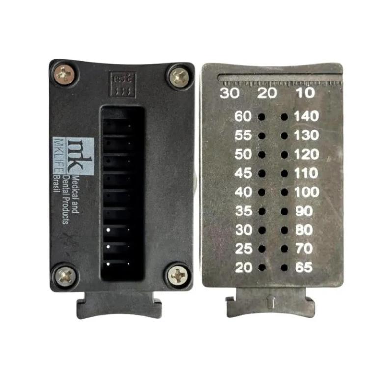 Régua Endodôntica Milimetrada Calibradora com Guilhotina - Mk Life