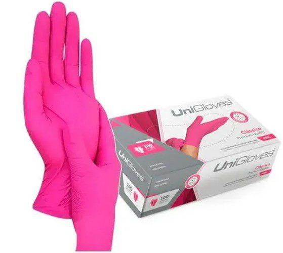 Luva Látex Pink Com PÓ Tmanho G - Unigloves