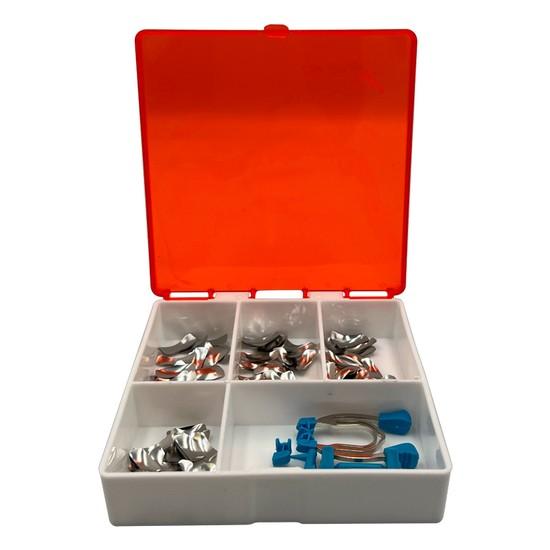 Mini Kit Matriz Seccionais Ultramatrix Clip 1.0 (25 matrizes, 1 anel e 2 ponteiras) - American Burrs