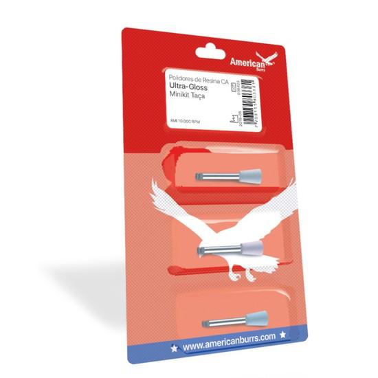 Mini Kit Polidor de Resina Ultra-Gloss CA Taça (granulometrias fina, média e grossa)  Taça - American Burrs