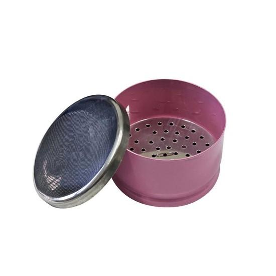 Porta Algodão Rolete Alumínio ( rosa bebe)  - preven