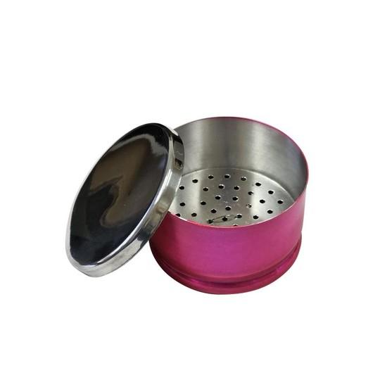 Porta Algodão Rolete Alumínio ( rosa) - PREVEN