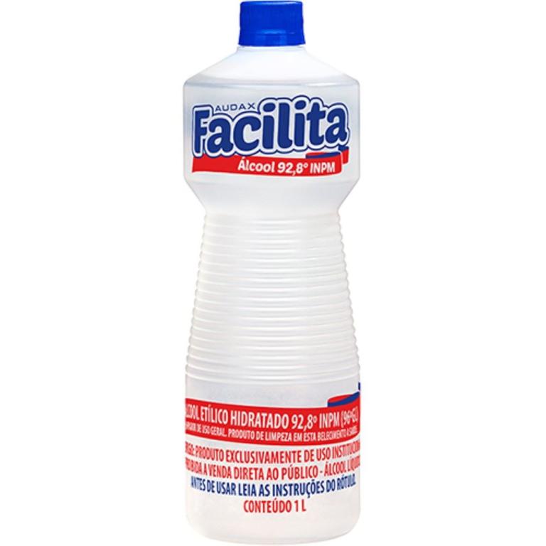 ALCOOL LIQUIDO 1L 92 INPM - FACILITA AUDAX