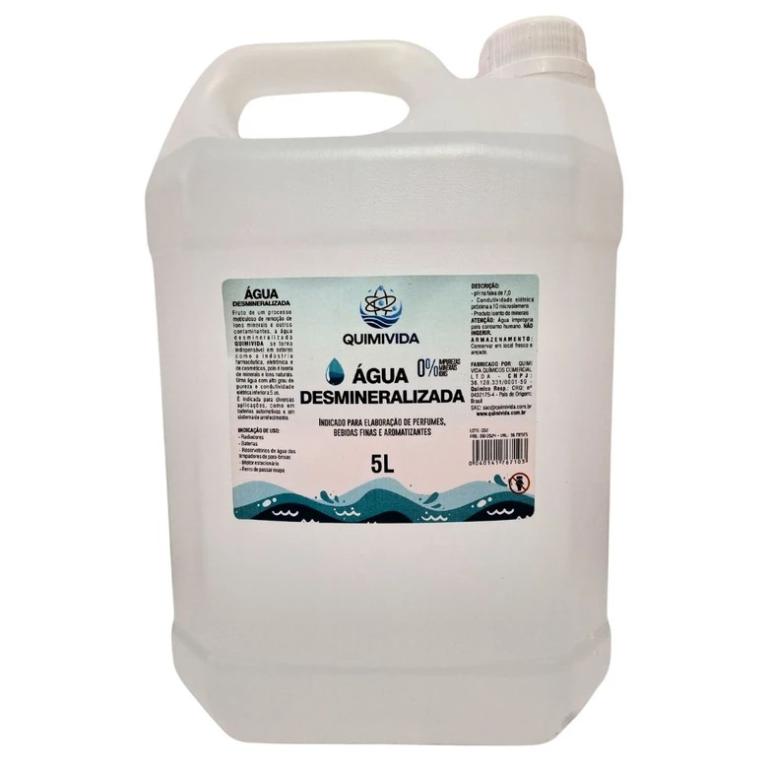 Água Destilada 0% 5 L - Quimivida