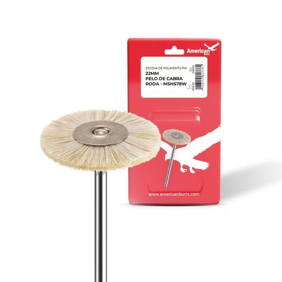 Escova de Pelo de Cabra para Polimento PM 22mm - American Burrs