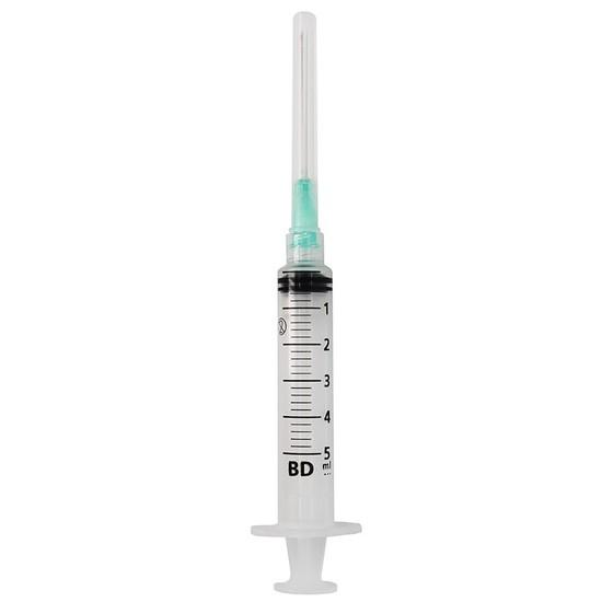 Seringa Descartável Plastipak Luer Lock 5ml com Agulha 0,80x40 - Bd