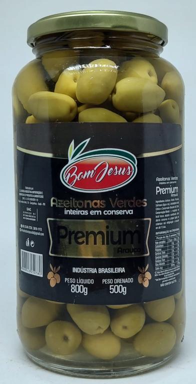 AZEITONA VERDE PREMIUM VIDRO BOM JESUS 12x500g
