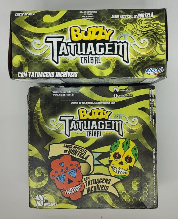CHICLE BUZZY TATTOO TRIBAL HORTELA 360g