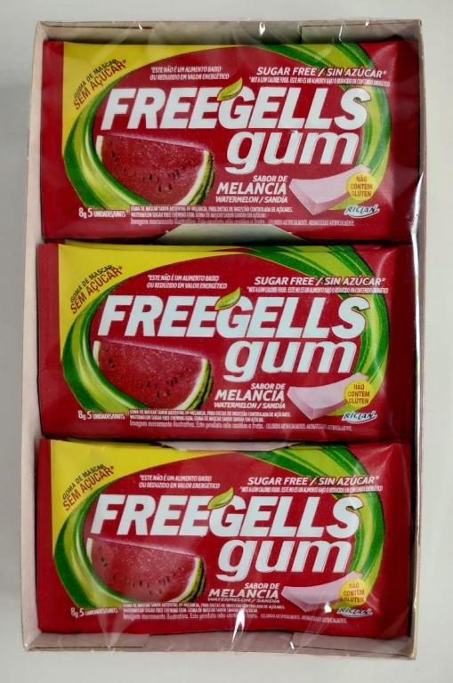 CHICLETE GUM MELANCIA C/15 FREEGELLS