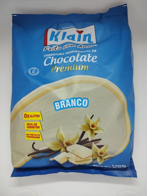 LASCAS DE COBERTURA CHOCOLATE BRANCO 1010g KLAIN
