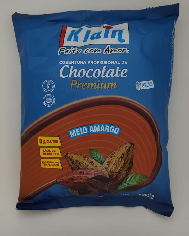 LASCAS DE COBERTURA CHOCOLATE MEIO AMARGO 1010g KLAIN