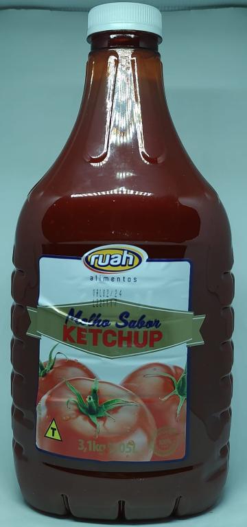 MOLHO SABOR KETCHUP 3100g RUAH CX C/ 4 UNID