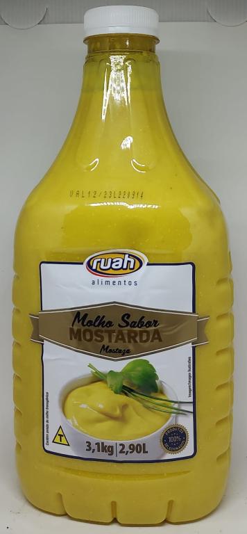 MOLHO SABOR MOSTARDA 3100g RUAH CX C/ 4 UNID
