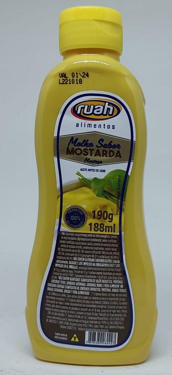 MOLHO SABOR MOSTARDA 190g RUAH