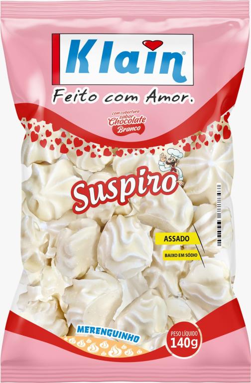 SUSPIRO COM CHOC BRANCO 140g KLAIN