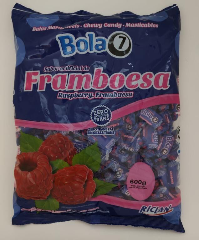 BALA MAST. BOLA 7 FRAMBOESA FREEGELLS 600g