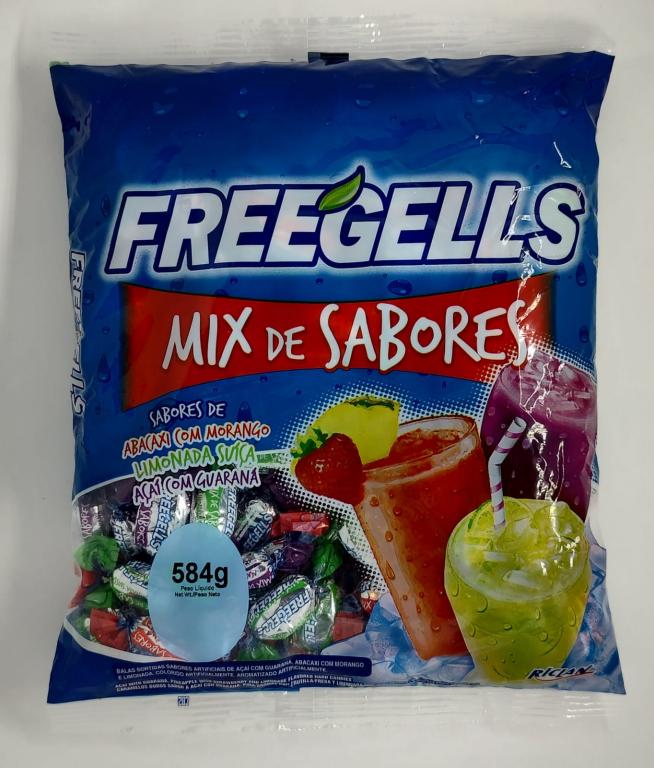 BALA MIX SABORES AZUL FREEGELLS 475g
