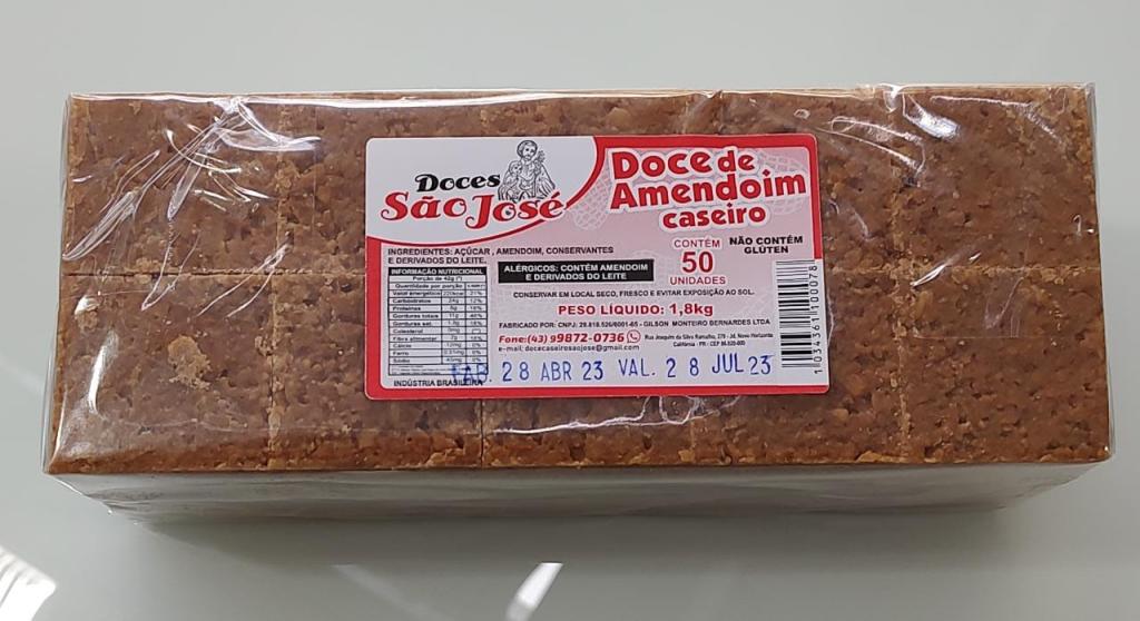 BARRA DE PAÇOCA SAO JOSE 1800g